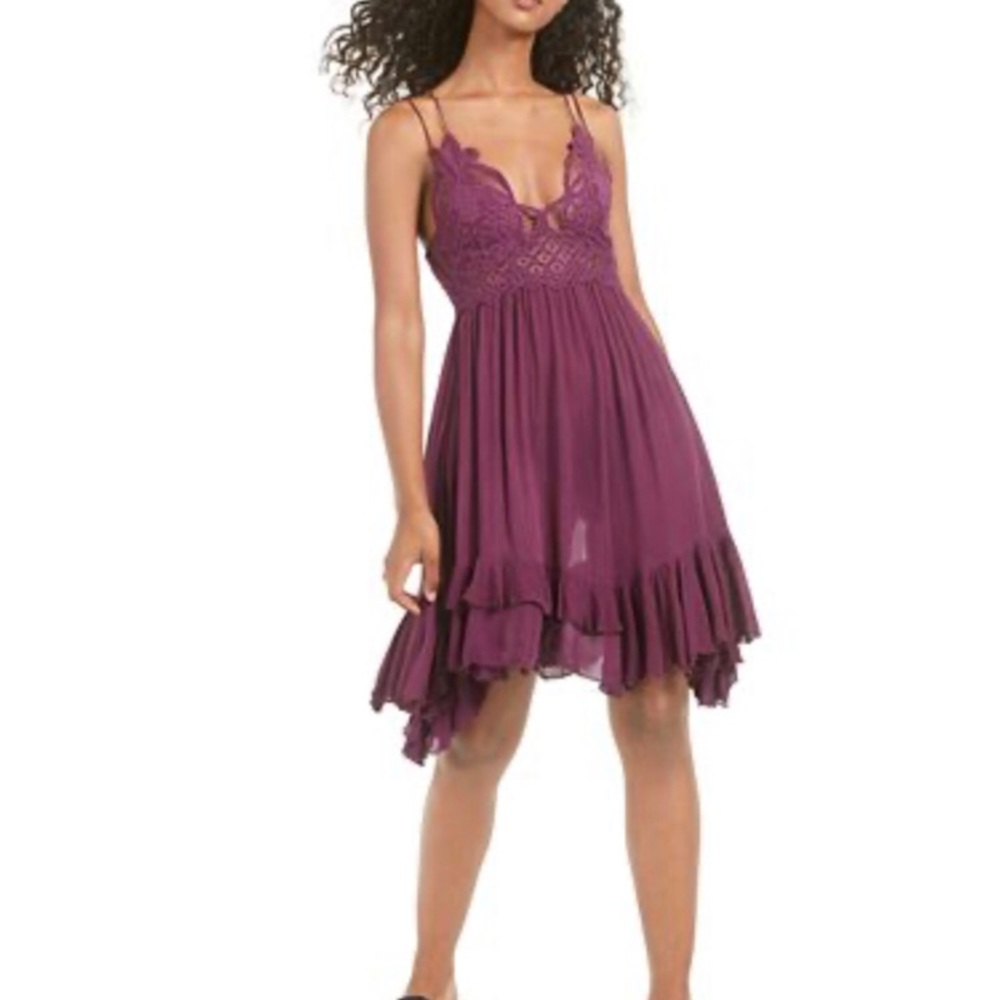 Free People Adella Lace Mini Dress